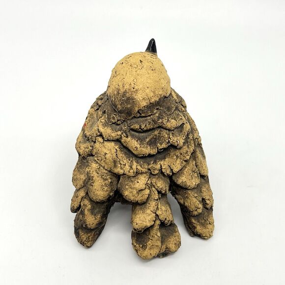 Vintage Sparrow Pine Cone Ceramic Figurine 3” Bird Sculpture “Small Chips” - Picture 4 of 12
